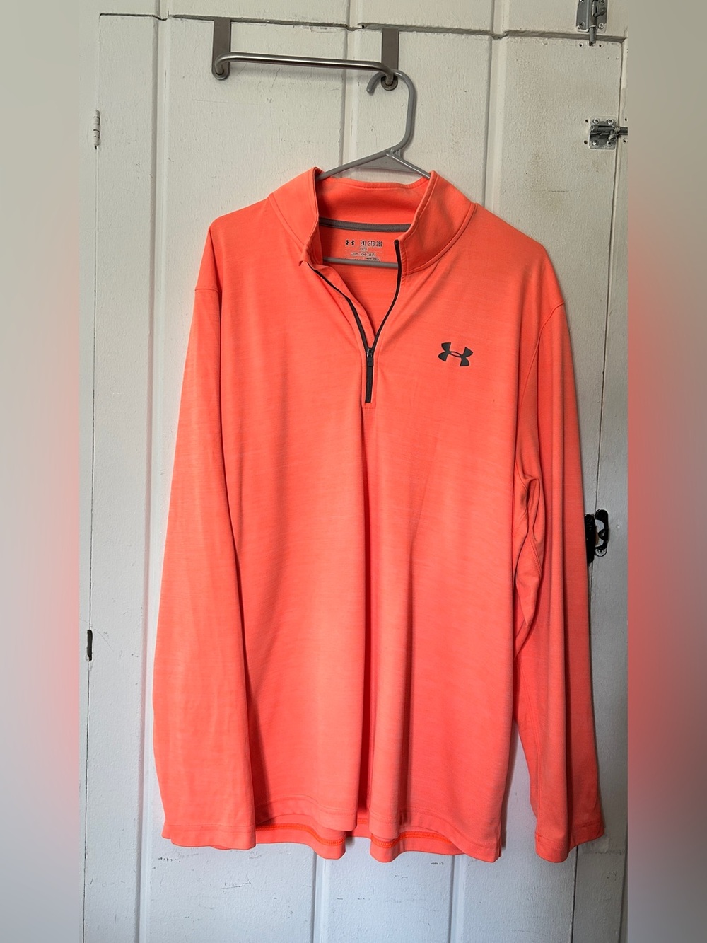 Under Armour Men's Coral/Orange Quarter-Zip Performance Jacket